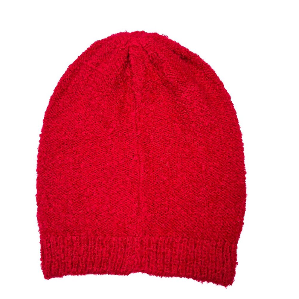 Disney Theme Parks Minnie Mouse Icon Red Chenille Beanie Hat OS - Picture 4 of 7